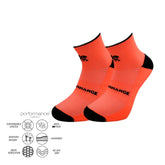 Short crew running socks lime